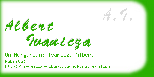 albert ivanicza business card